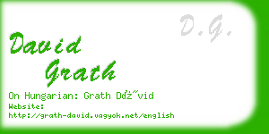 david grath business card
